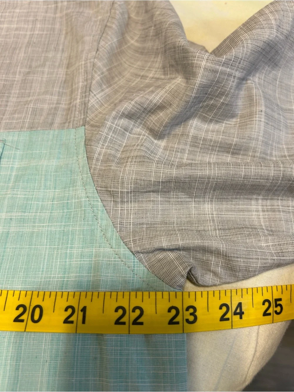 Ocean Current Men’s Short-Sleeve Colorblock Button-Up - Seafoam & Gray